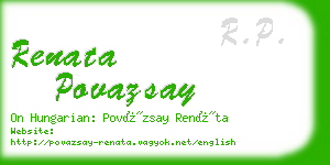 renata povazsay business card